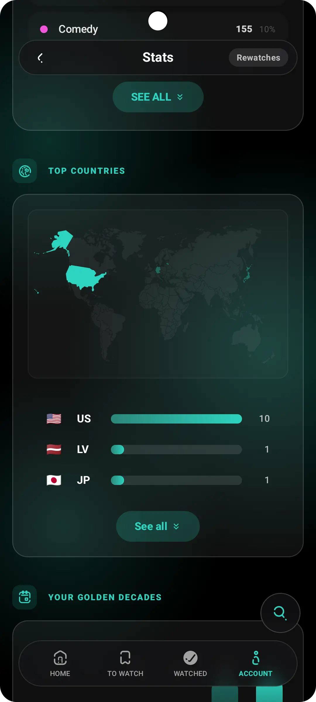 Stats screen