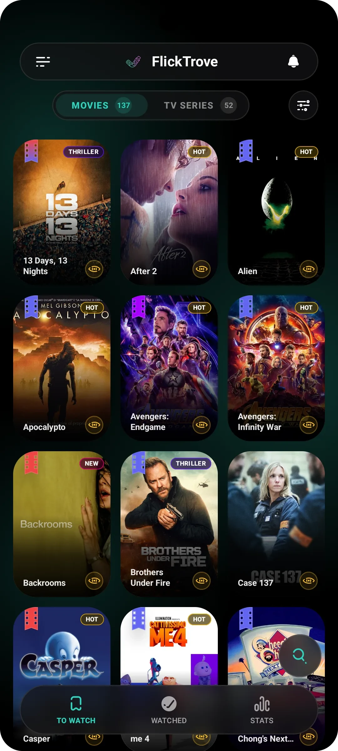 FlickTrove Dashboard